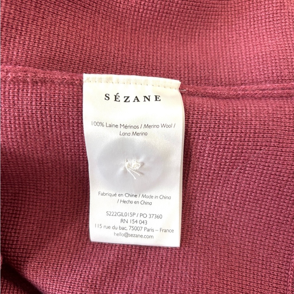 NWT Sézane Betty Cardigan Rosewood - Picture 8 of 10